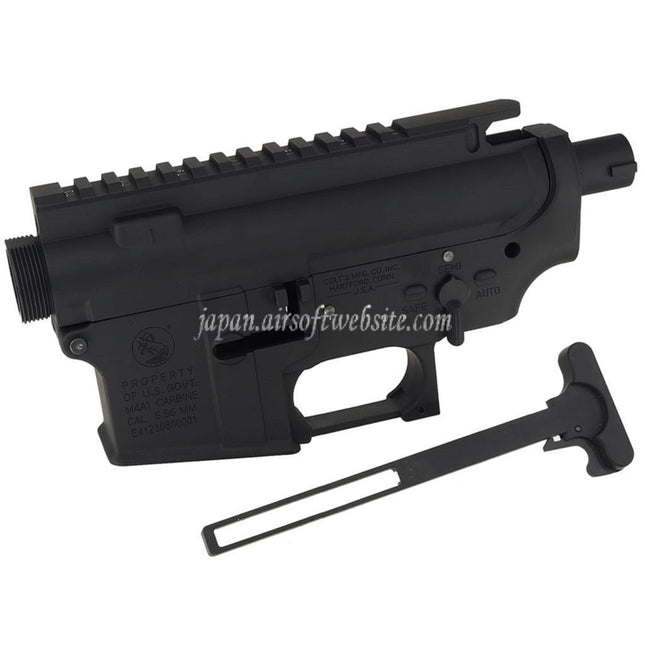 E&C COLT M4A1 金属のボディ アッパーロワーレシーバー (CNCロゴ)      E&C E-Boltシステム搭載 AR M4 M16シリーズ電動エアソフトライフル対応     ブラック