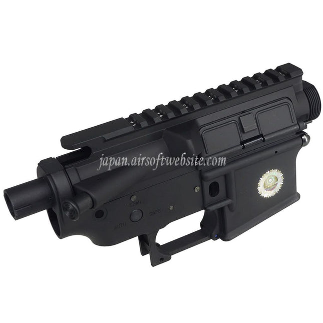 E&C COLT M4A1 金属のボディ アッパーロワーレシーバー (CNCロゴ)      E&C E-Boltシステム搭載 AR M4 M16シリーズ電動エアソフトライフル対応     ブラック