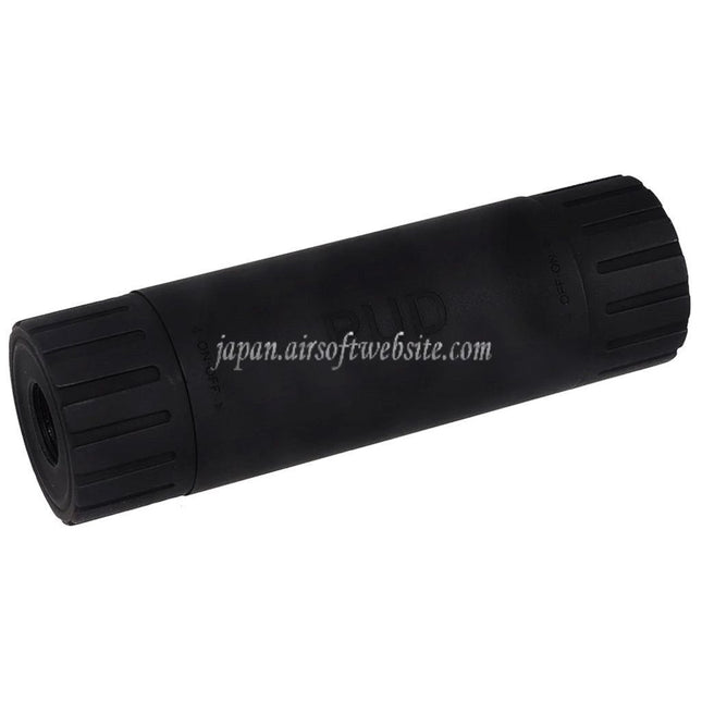 APS 110mmパワーアップデバイス「PUD」サイレンサーサプレッサーバレルエクステンション（-14mm逆ネジ、反時計回りネジ）ライフル銃用 ブラック