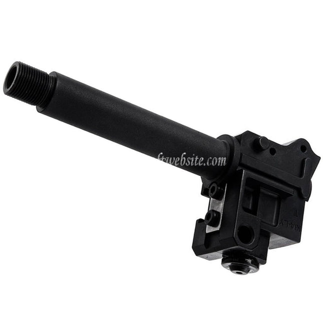 KRYTAC バレル&トラニオンアセンブリ - 14mm逆ネジ 反時計回りネジ Krytac Kriss Vector GBB SMGライフル エアガン用 ブラック
