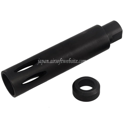 CYMA 113mm XM177 E2スタイル フラッシュハイダー -14mm 逆ネジバレル ライフル用 ブラック