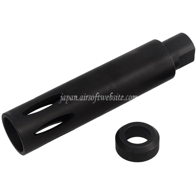 CYMA 113mm XM177 E2スタイル フラッシュハイダー -14mm 逆ネジバレル ライフル用 ブラック