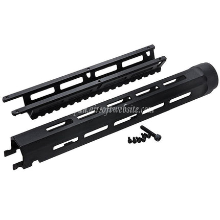 VFC 280mm CNCアルミタクティカルM-LOKハンドガードレールシステム CYBERGUN FN FNCシリーズGBBライフル用 エアガン ブラック