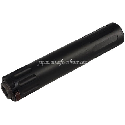 5KU 195mm AAC SR7スタイル QDサプレッサー サイレンサー 3プロングフラッシュハイダー付き -14mm CCW 反時計回りネジバレルライフル エアガン用