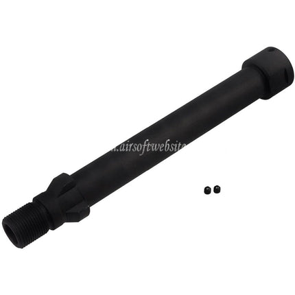 BBT 142mm CNCスチールアウターバレル -14mm CCW 反時計回りネジ マルヤマ SCW-9 PRO-Gシリーズ GBB SMGライフル エアガン用 ブラック