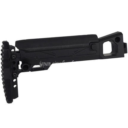 5KU KPYK 伸縮式折りたたみライフルストック チークライザー付き GHK AK74シリーズGBBライフルに適合   ブラック