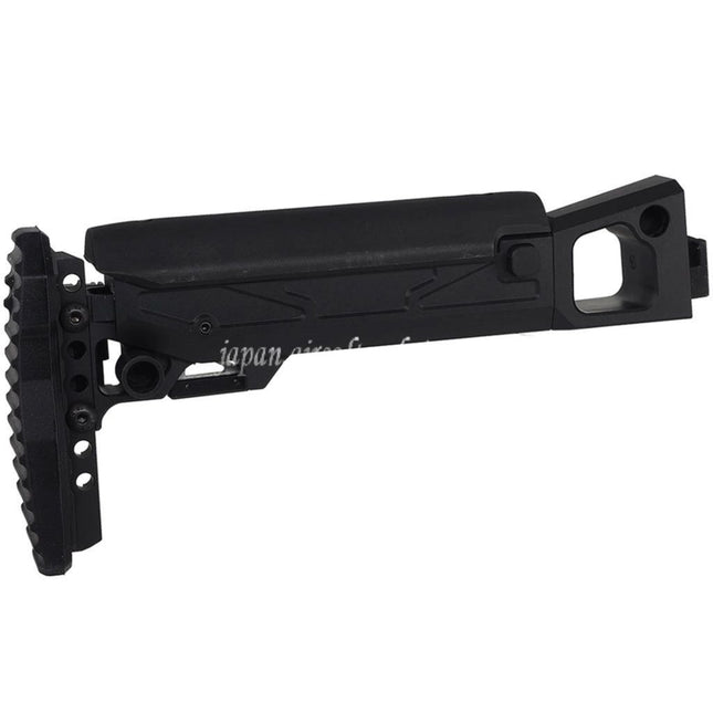 5KU KPYK 伸縮式折りたたみライフルストック チークライザー付き GHK AK74シリーズGBBライフルに適合   ブラック