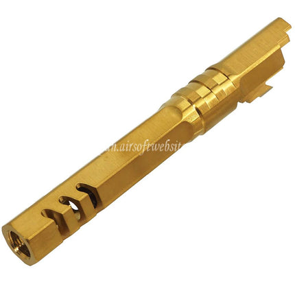 5KU  5インチ ステンレススチール 六角形アウターバレル +11mm CW 時計回りネジArmorer Works AW WE-TECH 東京マルイ Hi-Capa 5.1 シリーズ GBB ピストル エアソフトガンに適合