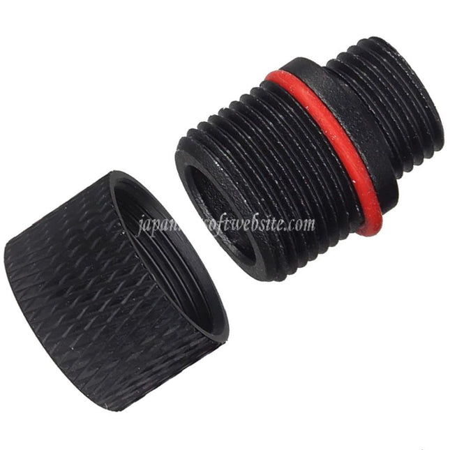 Airsoft Website バレルサイレンサーコンペンセイターアダプター ねじカバープロテクター付き タイプ-1    KSC M9 / WEピストルに適合 +11mm CW時計回り -14mm CCW反時計回りネジ
