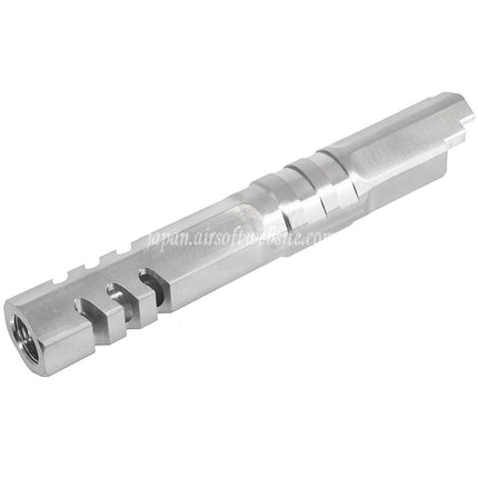 5KU  4.3インチ ステンレススチール 六角形アウターバレル +11mm CW 時計回りネジArmorer Works AW WE-TECH 東京マルイ Hi-Capa 4.3 シリーズ GBB ピストル エアソフトガンに適合