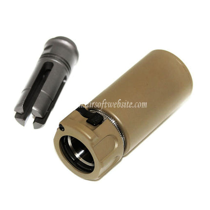 E&C 94mm Warden QDクイックデタッチサイレンサー -14mm CCW 反時計回りネジ式フラッシュハイダー付き