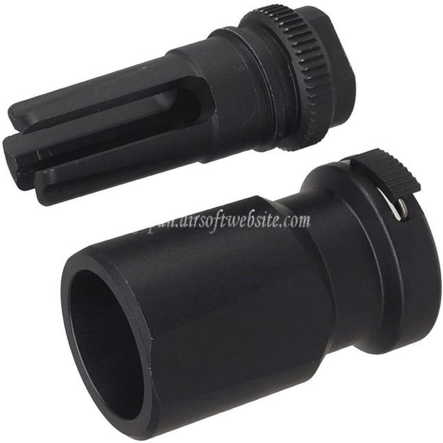 E&C Blackout 51T 3本爪フラッシュハイダー    爆風偏向器付き   -14mm CCW 反時計回りに適しています