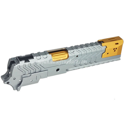 5KU CNCアルミマトリックススタイル アウターバレル ミドルフレームスライドセット 東京マルイ HI-CAPAシリーズ GBBピストル用 エアソフト