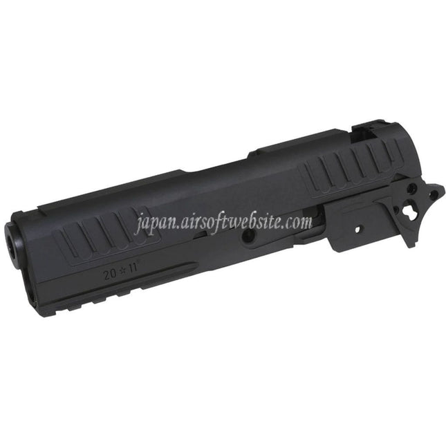 Bomber Airsoft CNC アルミニウム Staccato-P 9mm 4.15 スタイル バレルスライドミドルフレームキットセット    東京マルイ HI-CAPAシリーズ GBBピストルに適合   ブラック