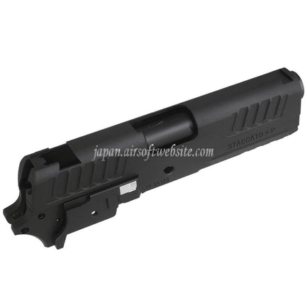 Bomber Airsoft CNC アルミニウム Staccato-P 9mm 4.15 スタイル バレルスライドミドルフレームキットセット    東京マルイ HI-CAPAシリーズ GBBピストルに適合   ブラック