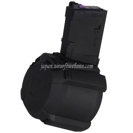 CYMA 500発 電動サウンドコントロールガスドラムマガジン    CYMA CGS 東京マルイ M4 シリーズ MWS GBB ライフル エアソフトガンに適合   ブラック