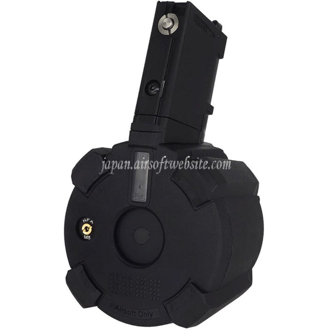 CYMA 500発 電動サウンドコントロールガスドラムマガジン    CYMA CGS 東京マルイ M4 シリーズ MWS GBB ライフル エアソフトガンに適合   ブラック