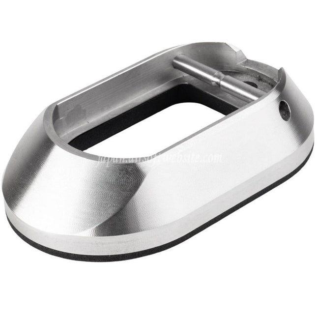 Revanchist Airsoft ステンレス鋼 マグウェル XL    東京マルイ HI-CAPAシリーズ GBBピストル用ポリマーグリップ    シルバー