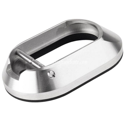 Revanchist Airsoft ステンレス鋼 マグウェル XL    東京マルイ HI-CAPAシリーズ GBBピストル用ポリマーグリップ    シルバー