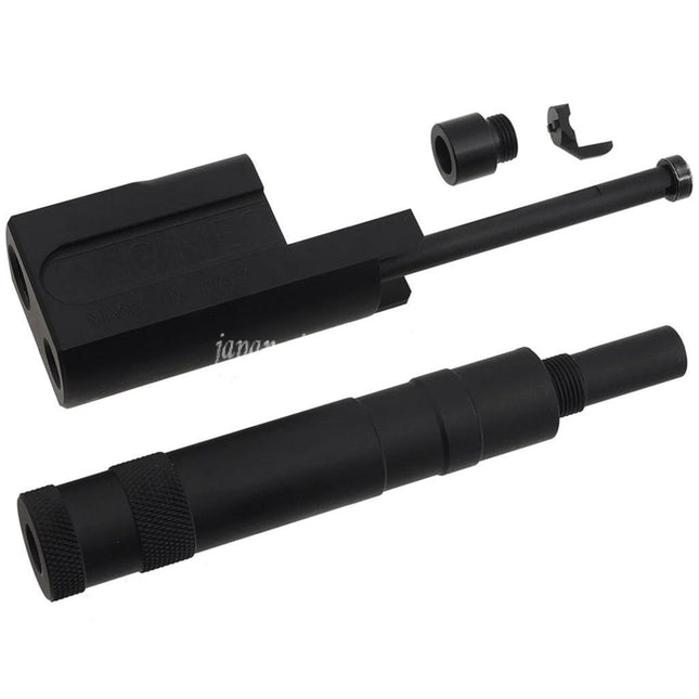 AIRSOFT WEBSITE ALGIMEC スタイル補償器 モックサプレッサー付き     +11mm CWネジバレル対応 KSC 東京マルイ M9 GBBピストル