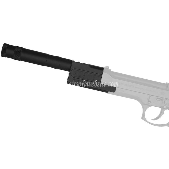 AIRSOFT WEBSITE ALGIMEC スタイル補償器 モックサプレッサー付き     +11mm CWネジバレル対応 KSC 東京マルイ M9 GBBピストル
