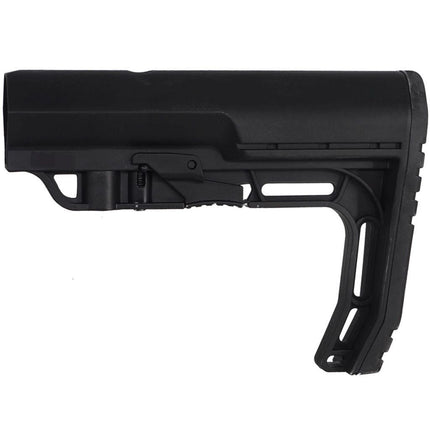 E&C BMSMILスタイル ミニマリスト伸縮式ストック    AR M4 M16シリーズの電動ガンに適しています   ブラック