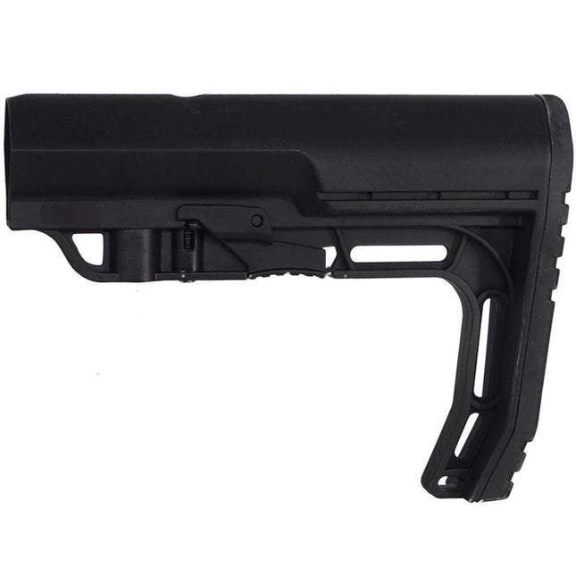 E&C BMSMILスタイル ミニマリスト伸縮式ストック    AR M4 M16シリーズの電動ガンに適しています   ブラック