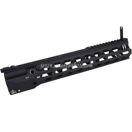 E&C GRIDLOKスタイル ライトスピード 14.5インチ フルデューティーM-Lokハンドガードレールシステム      E&C 416シリーズ電動ガンに適しています    ブラック