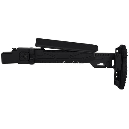 5KU KPYK 伸縮式折りたたみライフルストック チークライザー付き GHK AKM V3シリーズGBBライフルに適合    ブラック