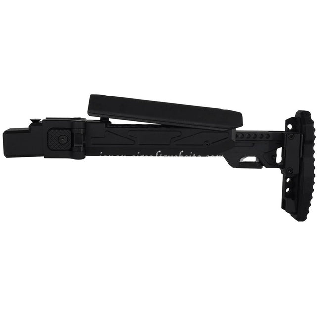 5KU KPYK 伸縮式折りたたみライフルストック チークライザー付き GHK AKM V3シリーズGBBライフルに適合    ブラック