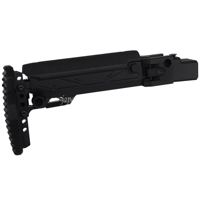 5KU KPYK 伸縮式折りたたみライフルストック チークライザー付き GHK AKM V3シリーズGBBライフルに適合    ブラック