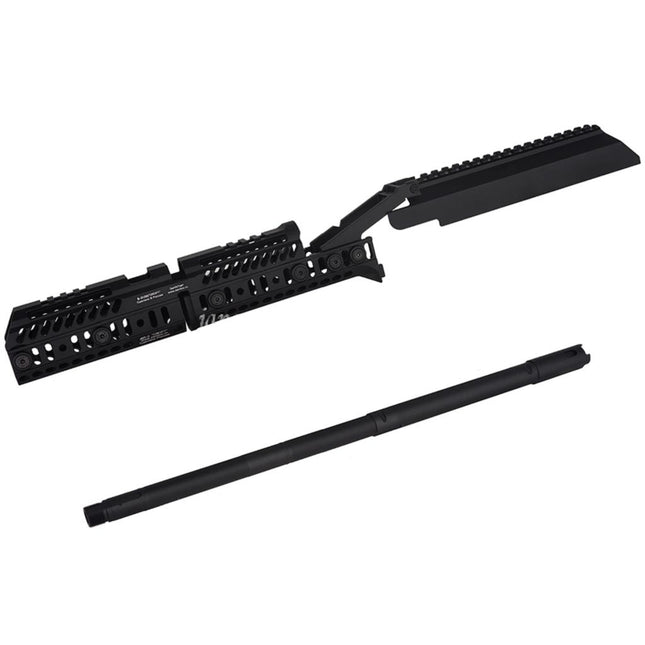 5KU SPORT-4スタイル ハンドガードレールシステム B33レール付きダストカバーセット      東京マルイAKMシリーズGBBライフルに適合     ブラック