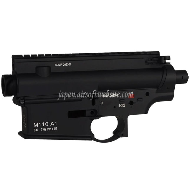 E&C SDMRスタイルのメタルボディ上部下部レシーバー    E&C M110A1 HK417シリーズ電動ガンに適しています   ブラック