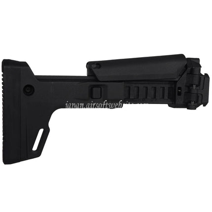 PTS 強化ポリマーE9マサダサイドフォールディングストック アダプター付き  ASG CZ Scorpion EVO AEGライフルに適しています ブラック