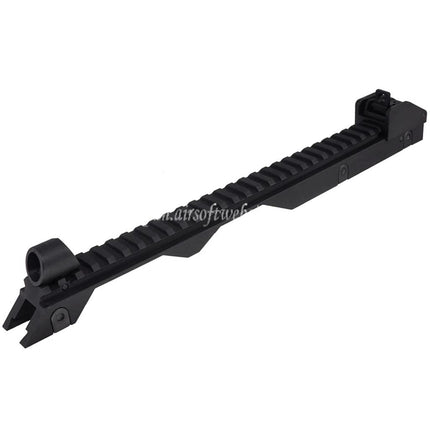 Airsoft Website 340mm上部レール前後照準器付き G36シリーズ電動ガンに適しています ブラック
