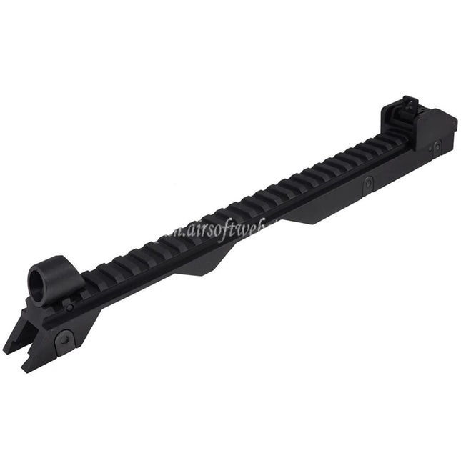 Airsoft Website 340mm上部レール前後照準器付き G36シリーズ電動ガンに適しています ブラック