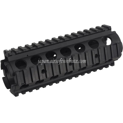 Airsoft Website 170mm CNCアルミニウム KACスタイル M4A1 M4CQB RAS ハンドガードレールシステムレールカバー付き      M4 M16シリーズの電動ガンに適しています    ブラック