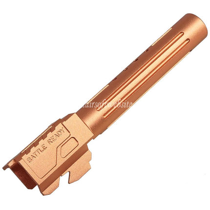 5KU CNCアルミニウムBRAスタイルポート付きアウターバレル   東京マルイ G17 Gen3シリーズ GBBピストル エアソフトガンに適合