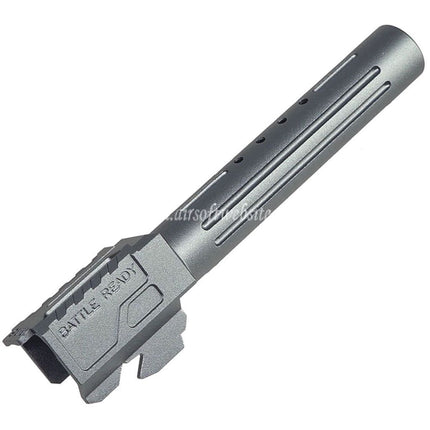 5KU CNCアルミニウムBRAスタイルポート付きアウターバレル   東京マルイ G17 Gen3シリーズ GBBピストル エアソフトガンに適合