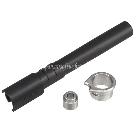 5KU ステンレス鋼 アウターバレル +11mm CW 時計回りねじブッシング付き    KJ Works ASG CZ Shadow2 Orangeシリーズ GBBピストルエアソフトガンに適合    ブラック