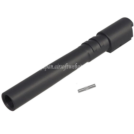 5KU ステンレス鋼 アウターバレル +11mm CW 時計回りねじブッシング付き    KJ Works ASG CZ Shadow2 Orangeシリーズ GBBピストルエアソフトガンに適合    ブラック