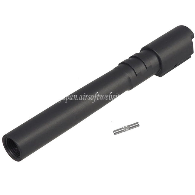 5KU ステンレス鋼 アウターバレル +11mm CW 時計回りねじブッシング付き    KJ Works ASG CZ Shadow2 Orangeシリーズ GBBピストルエアソフトガンに適合    ブラック