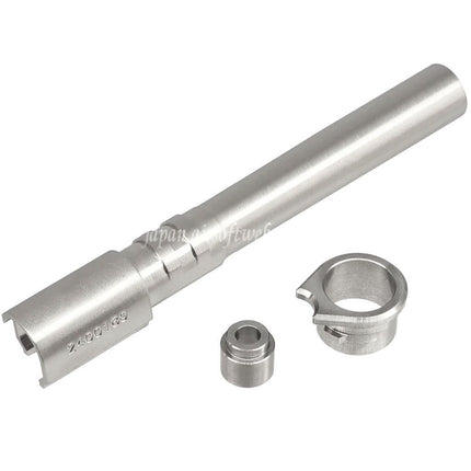 5KU ステンレス鋼 アウターバレル +11mm CW 時計回りねじブッシング付き    KJ Works ASG CZ Shadow2 Orangeシリーズ GBBピストルエアソフトガンに適合    ブラック